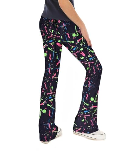 Dykmod Mädchen Ausgestellte Leggings Schlaghose Aufdrucke Leo Bootcut Leoparden Hose hk431 140 Abstraktion von Dykmod