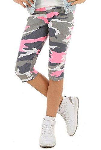 Dykmod Mädchen Camouflage 3/4 Leggings Capri Caprihose hk277 116-122 Rosa von Dykmod