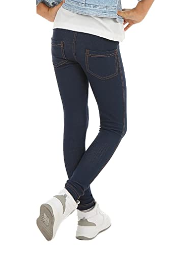 Dykmod Mädchen Frühling Leggings Leggins Jeans-Optik Look Jeggings Treggings hk135 128 Dunkelblau von Dykmod