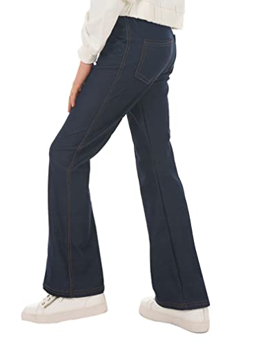 Dykmod Mädchen Hose Jeans Bootcut Ausgestellte Schlaghose für Kinder Frühling Winter Herbst Weites Bein hk408 158 Dunkelblau von Dykmod