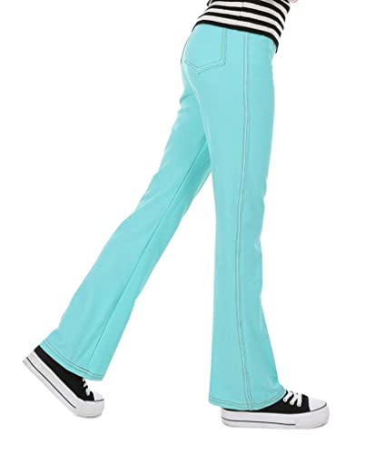 Dykmod Mädchen Hose Jeans Bootcut Ausgestellte Schlaghose für Kinder Frühling Winter Herbst Weites Bein hk408 164 Minze von Dykmod