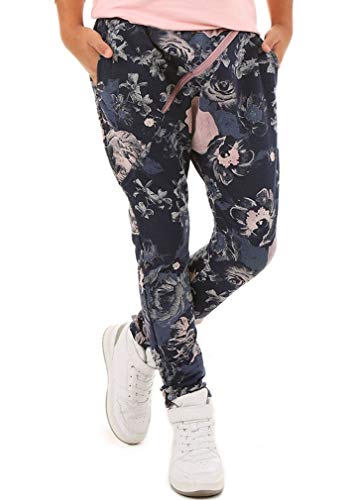 Dykmod Mädchen Hose Locker Muster Cargohose Blumen Camouflage hk289 122 Blumen Blau von Dykmod