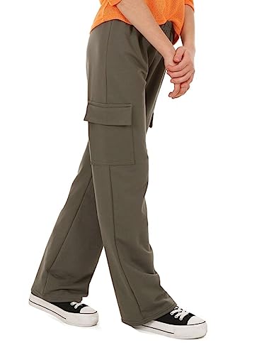 Dykmod Mädchen Hose Weites Bein Jogginghose Cargohose hk424 128 Khaki von Dykmod