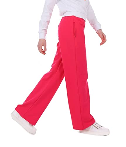 Dykmod Mädchen Hose Weites Bein Yogahose Jogginghose hk420, 134 Amarant von Dykmod