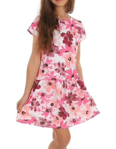 Dykmod Mädchen Kleid Blumen Sommerkleid Muster Sommer Frühling Kinder hk320 Blumen2 140 von Dykmod
