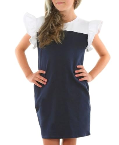 Dykmod Mädchen Kleid mit Falten Kurzarm hk423 158 Falten von Dykmod