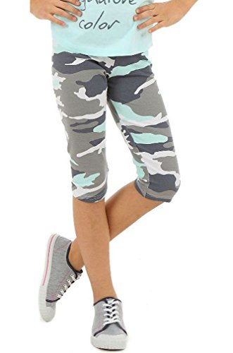 Dykmod Mädchen Camouflage 3/4 Leggings Capri Caprihose hk277 140-146 Minze von Dykmod