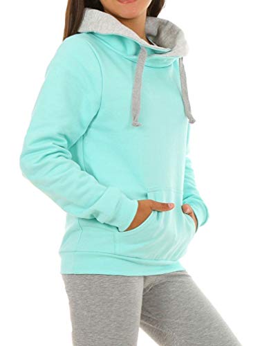 Dykmod Mädchen Pullover Bluse Sweatshirt für Kinder hk389 140 Minze von Dykmod