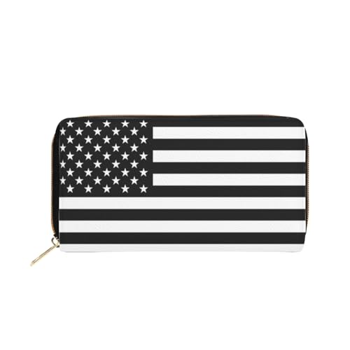 Dylaca Geldbörse mit amerikanischer Flagge für Damen, Herren, Damen, Leder, Geldbörse für Handy, Geld, Kreditkarten, Schlüssel, Kleingeld, Amerikanische Flagge-3, Einheitsgröße, Casual von Dylaca