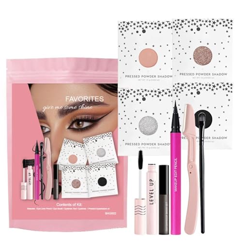 Dynaeuty All in One Make Up Set, Professionelles Make-up Sets, komplettes Starter-Kosmetik-Set, mit Lidschatten, Mascara, Eyeliner-Stift, Pinsel, Für Frauen Mädchen (02) von Dynaeuty