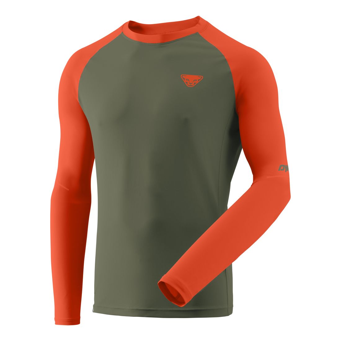 Dynafit ALPINE PRO Langarmshirt Herren grün-orange Gr. L von Dynafit