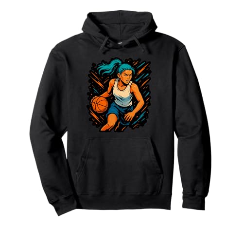 Mädchen Basketballspieler in Bewegung Grafik Kinder Mädchen Pullover Hoodie Mädchen Basketballspieler in Bewegung Grafik Kinder Mädchen Pullover Hoodie von Dynamic Basketball Girl Sporty Style Activewear