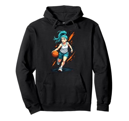 Mädchen Basketballspieler in Bewegung Grafik Kinder Mädchen Pullover Hoodie Mädchen Basketballspieler in Bewegung Grafik Kinder Mädchen Pullover Hoodie von Dynamic Basketball Girl Sporty Style Activewear