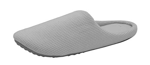 Dynamic24 Damen Herren Unisex Slipper Hausschuhe Gäste Puschen Pantoffeln Schlappen Schuhe (36/37, hellgrau, numeric_36) von Dynamic24