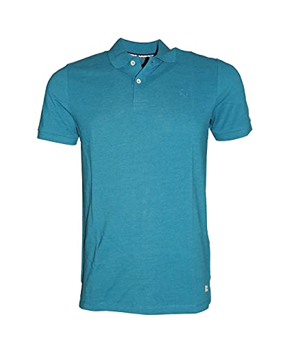 Herren Polo Shirt Bio Baumwolle Kurzarm T-Shirt Basic Polokragen Tshirt Polohemd (S, Türkis) von Dynamic24