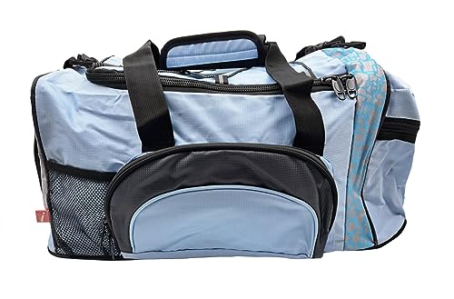 Sporttasche Fitness Trainingstasche mit Schuhfach Reisetasche Sport Training Tasche Gym Bag Kinder Herren Damen Umhängetasche Sporttaschen faltbar Freizeittasche (Blau) von Dynamic24