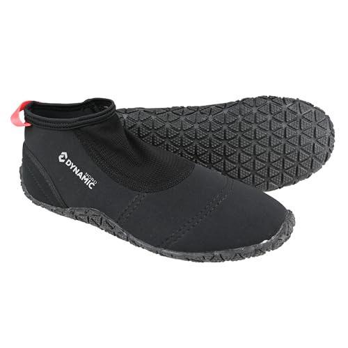DynamicNord - Neopren Badeschuhe Wasserschuhe - Designed in Germany - Strand Wassersportschuhe Barfußschuhe mit Mesh (Schwarz, EU Schuhgrößensystem, Erwachsene, Numerisch, M, 40) von DynamicNord