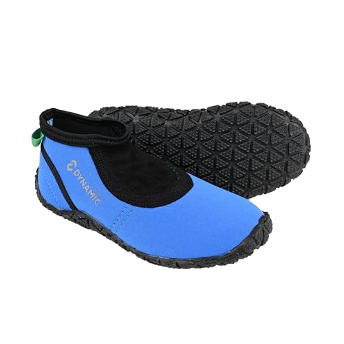 DynamicNord - Neopren Badeschuhe Wasserschuhe für Kinder - Designed in Germany - Strand Wassersportschuhe Barfußschuhe mit Mesh (Blau, EU Schuhgrößensystem, Kleinkind, Numerisch, M, 32) von DynamicNord