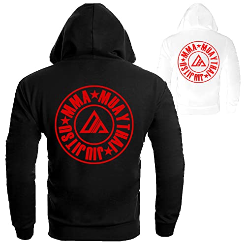 Dynamix Athletics Hoodie Allsports - Kampfsport Thaiboxen MMA Jiu Jitsu Muay Thai Kapuzenpullover Hoody Sweater Sweatshirt mit Kapuze für Herren (as3, Alpha, l, Regular, Regular, Schwarz) von Dynamix Athletics