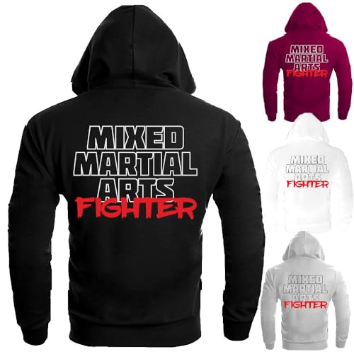Dynamix Athletics Hoodie MMA Life - Kampfsport Mixed Martial Arts Kapuzenpullover Hoody Sweater Sweatshirt mit Kapuze für Herren (as3, Alpha, xx_l, Regular, Regular, Schwarz) von Dynamix Athletics