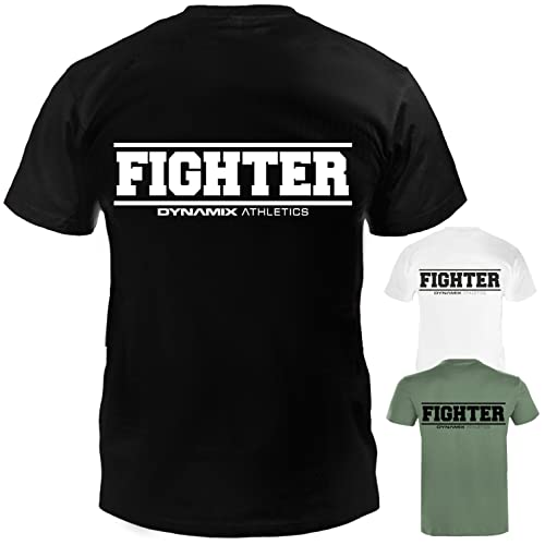 Dynamix Athletics T-Shirt Conflict - Kampfsport Thaiboxen MMA Jiu Jitsu Muay Thai Mixed Martial Arts Shirt für Sport und Freizeit mit Fighter Print (as3, Alpha, l, Regular, Regular, Weiß) von Dynamix Athletics