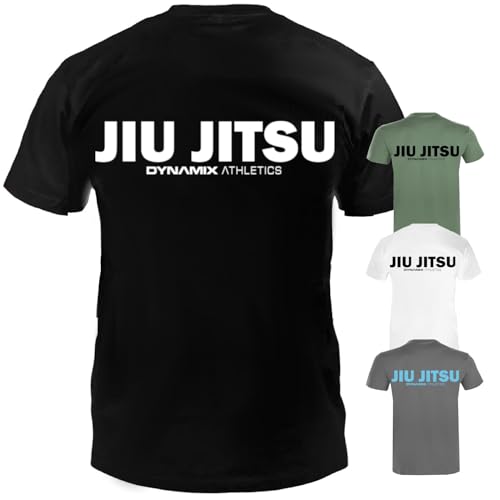 Dynamix Athletics T-Shirt Jiu Jitsu Classic - BJJ Grappling Kampfsport Sport Shirt Kurzarm für Herren (DE/NL/SE/PL, Alphanumerisch, XXL, Regular, Regular, Grau/Blau) von Dynamix Athletics