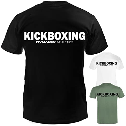 Dynamix Athletics T-Shirt Kickboxing Classic - Kampfsport Shirt für Sport und Freizeit mit Kickboxen Aufdruck in 3 tollen Farben (as3, Alpha, m, Regular, Regular, Army Grün) von Dynamix Athletics