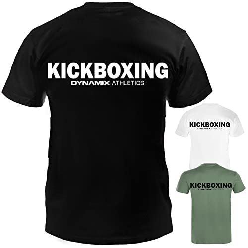 Dynamix Athletics T-Shirt Kickboxing Classic - Kampfsport Shirt für Sport und Freizeit mit Kickboxen Aufdruck in 3 tollen Farben (as3, Alpha, s, Regular, Regular, Army Grün) von Dynamix Athletics