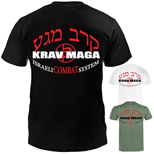 Dynamix Athletics T-Shirt Krav MAGA System - Kampfsport Selbstverteidigung Mixed Martial Arts Shirt für Sport und Freizeit in 3 tollen Farben (as3, Alpha, m, Regular, Regular, Schwarz) von Dynamix Athletics