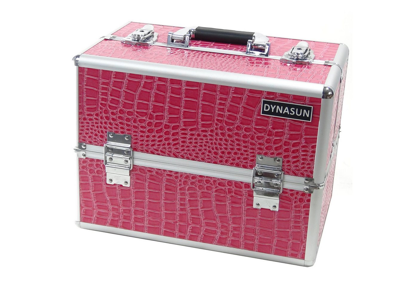 Dynasun Beautycase Beauty BS35 Pink Croc (1-tlg), Kosmetikkoffer mit 4 Fächern, Griff Sicherheitsschlössern, 36x24x27 cm von Dynasun
