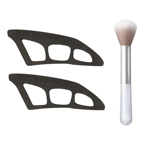 DzpKrka Augen Make Up Schablone, 8x3x0.3cm Lidschatten Werkzeug, Lidschatten Schablonen, Eye Contour Tool Mit Make-up-Pinsel,Lidschatten-Assistenten -Vorlage Für Frauen Und Mädchen DzpKrka Augen Make Up Schablone, 8x3x0.3cm Lidschatten Werkzeug, Lidschatten Schablonen, Eye Contour Tool Mit Make-up-Pinsel,Lidschatten-Assistenten -Vorlage Für Frauen Und Mädchen von DzpKrka