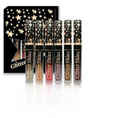 DzpKrka Glänzender Lipgloss - 6 Farben Glitzer Lippenpflege 2.5ml | Intensiver Glanz Flüssiger Lippenstift Makeup Set Für Arbeit Frauen Mädchen Hochzeit Geburtstag Feiertag Date DzpKrka Glänzender Lipgloss - 6 Farben Glitzer Lippenpflege 2.5ml | Intensiver Glanz Flüssiger Lippenstift Makeup Set Für Arbeit Frauen Mädchen Hochzeit Geburtstag Feiertag Date von DzpKrka