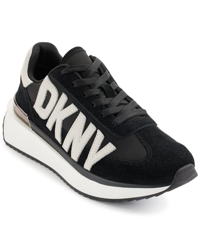 DKNY Damen Arlan Lace-Up Sneaker, Black, 37 EU von DKNY