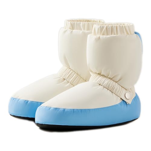E-ALLDIR Winterwarme Tanzstiefel – Thermo-Ballettstiefel mit Verstellbarer Knöchelschnalle, Rutschfester PVC-Sohle, 80 g Seidenbaumwollfutter von E-ALLDIR