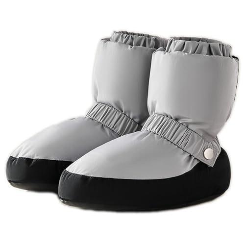 E-ALLDIR Winterwarme Tanzstiefel – Thermo-Ballettstiefel mit Verstellbarer Knöchelschnalle, Rutschfester PVC-Sohle, 80 g Seidenbaumwollfutter von E-ALLDIR