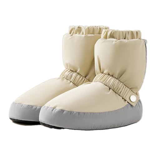 E-ALLDIR Winterwarme Tanzstiefel – Thermo-Ballettstiefel mit Verstellbarer Knöchelschnalle, Rutschfester PVC-Sohle, 80 g Seidenbaumwollfutter von E-ALLDIR