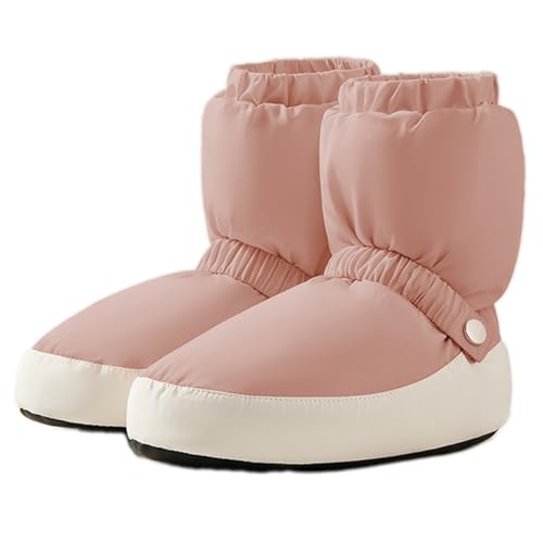 E-ALLDIR Winterwarme Tanzstiefel – Thermo-Ballettstiefel mit Verstellbarer Knöchelschnalle, Rutschfester PVC-Sohle, 80 g Seidenbaumwollfutter von E-ALLDIR