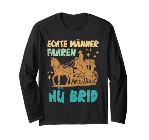 E-Autos ECHTE MÄNNER FAHREN HU BRID E-Autos Langarmshirt von E-Autos Shirt Umweltschutz Elektroauto Hybrid Auto