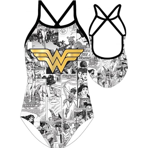 E PLUS M Einteiliger Badeanzug für Mädchen Wonder Woman, Swimsuit, Schwimmanzug, Schwimmen, Sommer 158 von E PLUS M