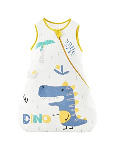 E-RIDES Baby Schlafsack ohne Ärmel 1.5 Tog Winter Schlafsack Weich Ganzjahres Schlafsack aus Baumwolle Reißverschluss für Neugeborene Junge Mädchen, Schlafstrampler für Säugling (Dinosaurier,Large) von E-RIDES