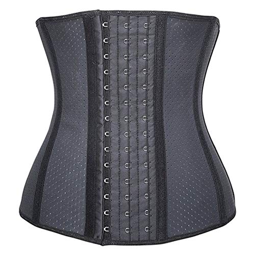 E-girl Damen Große Größen Taille Corsage Korsett Kautschuk Top Korsett Stahl entbeint,C665,Schwarz,XXS von E-girl