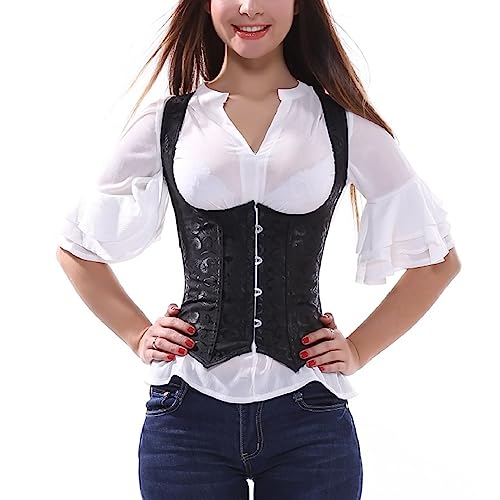 E-girl Damen Unterbrust Korsett Korsage Schnüren Kunststoff entbeint Schwarz Steampunk Riemen Shapewear Corsage,Größe 36-38,E829 E-girl Damen Unterbrust Korsett Korsage Schnüren Kunststoff entbeint Schwarz Steampunk Riemen Shapewear Corsage,Größe 36-38,E829 von E-girl
