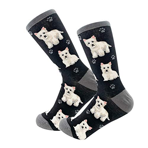 Socken für Haustierliebhaber, lustig, für alle Jahreszeiten, Einheitsgröße, für Damen und Herren, Hundegeschenke (Westie) von E&S Imports