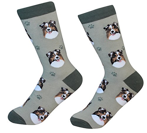 Australian Shepherd Socks - 200 Needle Count - One size fits most -Unisex Australian Shepherd Socks - 200 Needle Count - One size fits most -Unisex von E&S Pets