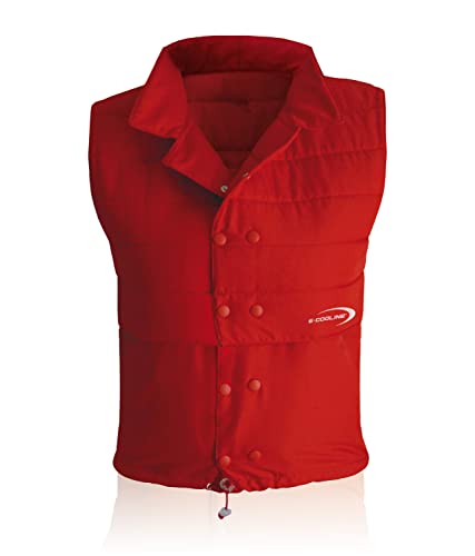 E.COOLINE PowerVital KühlWeste Unisex - Erwachsene mit Nierenschutz-112-119 cm Brustumfang-Rot von E.COOLINE