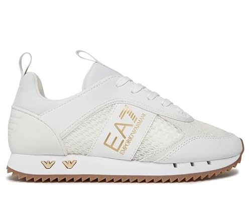 Sneaker EA7 Emporio Armani training ecosuede/ mesh white/ gold unisex US24EA06 X8X027 46 von EA7