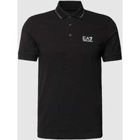 EA7 Emporio Armani Poloshirt mit Label-Print in Black, Größe L von EA7 Emporio Armani