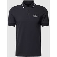 EA7 Emporio Armani Poloshirt mit Label-Print in Dunkelblau, Größe M von EA7 Emporio Armani