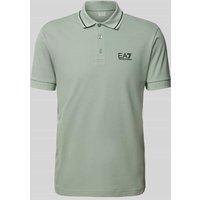 EA7 Emporio Armani Regular Fit Poloshirt mit Label-Print Modell 'TRAIN CORE' in Mint, Größe M von EA7 Emporio Armani