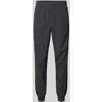 EA7 Emporio Armani Regular Fit Sweathose mit Kontraststreifen Modell 'Train' in Mittelgrau, Größe XXL von EA7 Emporio Armani